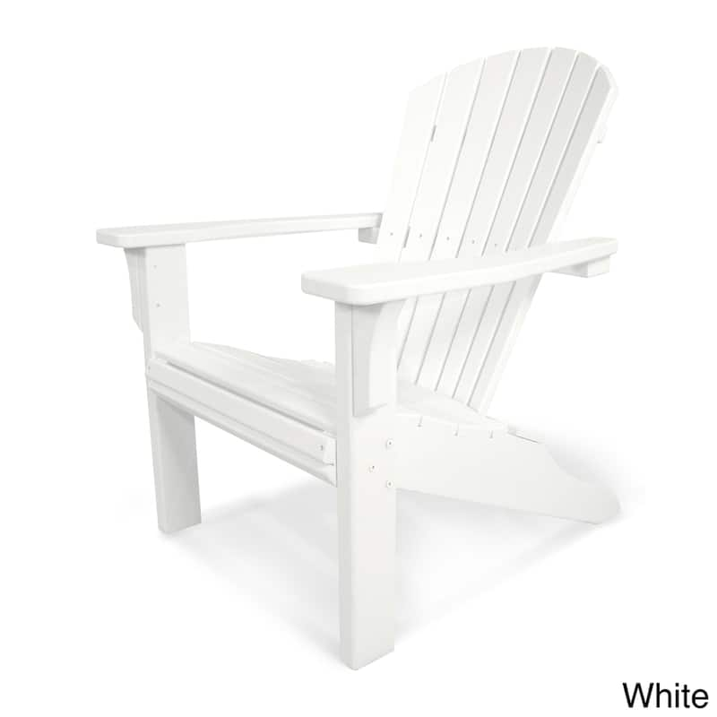 POLYWOOD Seashell Adirondack Chair - White