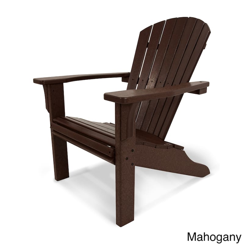 POLYWOOD Seashell Adirondack Chair - Mahogany