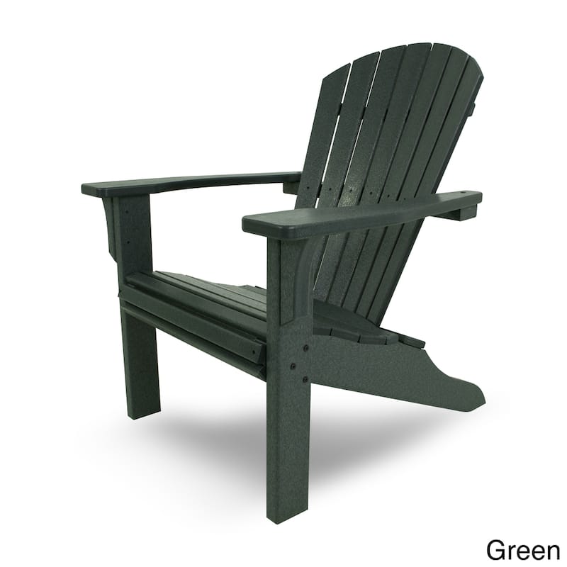 POLYWOOD Seashell Adirondack Chair - Green