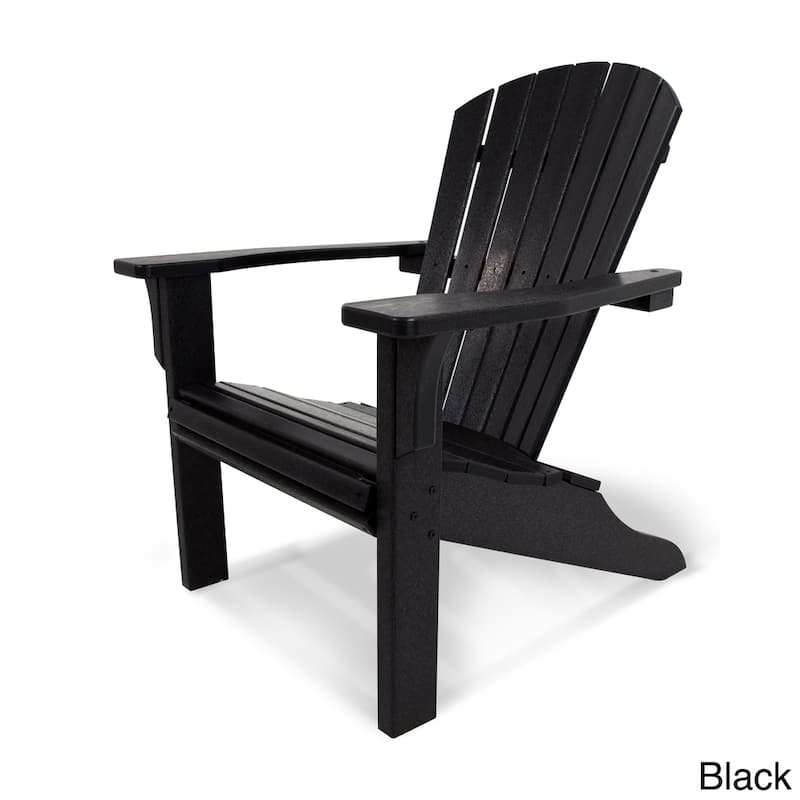 POLYWOOD Seashell Adirondack Chair - Black