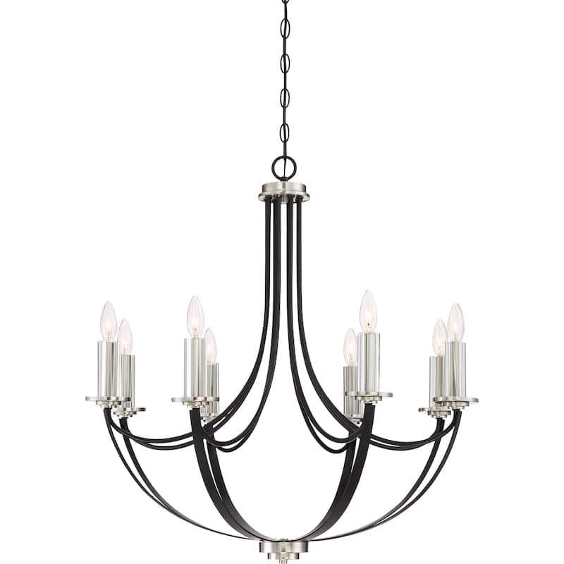 Gracewood Hollow Holly 8-light Black Steel Chandelier