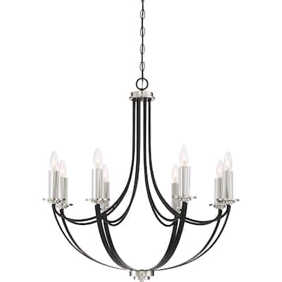 Gracewood Hollow Holly 8-light Black Steel Chandelier