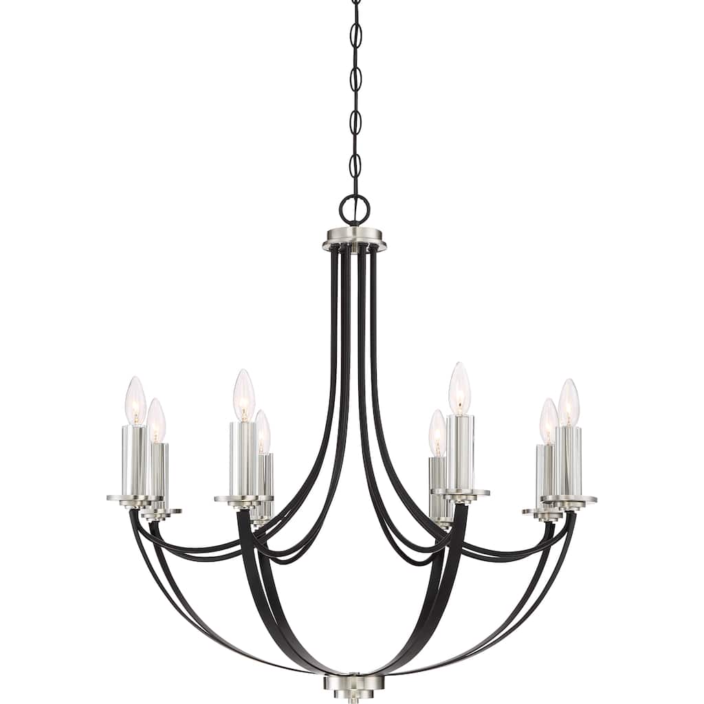 Gracewood Hollow Holly 8-light Black Steel Chandelier