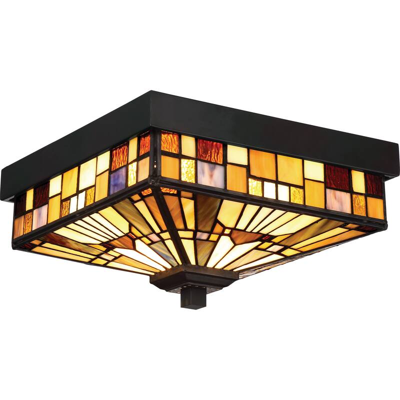 Quoize Inglenook Bronze-finished Steel Outdoor Flush-mount Light Fixture