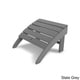 preview thumbnail 8 of 13, POLYWOOD South Beach Adirondack Chair Ottoman Slate Grey