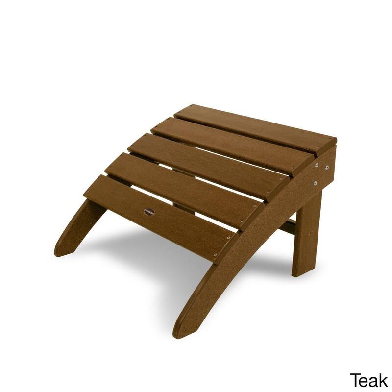 POLYWOOD South Beach Adirondack Chair Ottoman - Teak