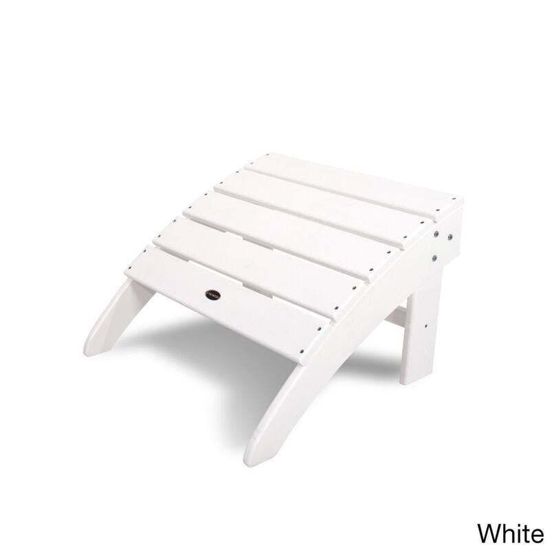 POLYWOOD South Beach Adirondack Chair Ottoman - White