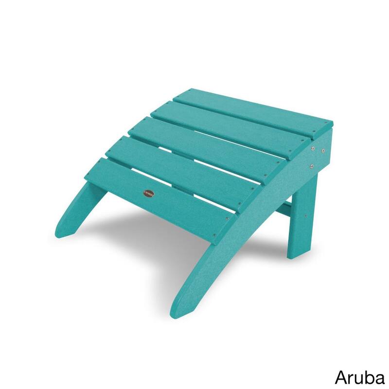 POLYWOOD South Beach Adirondack Chair Ottoman - Aruba