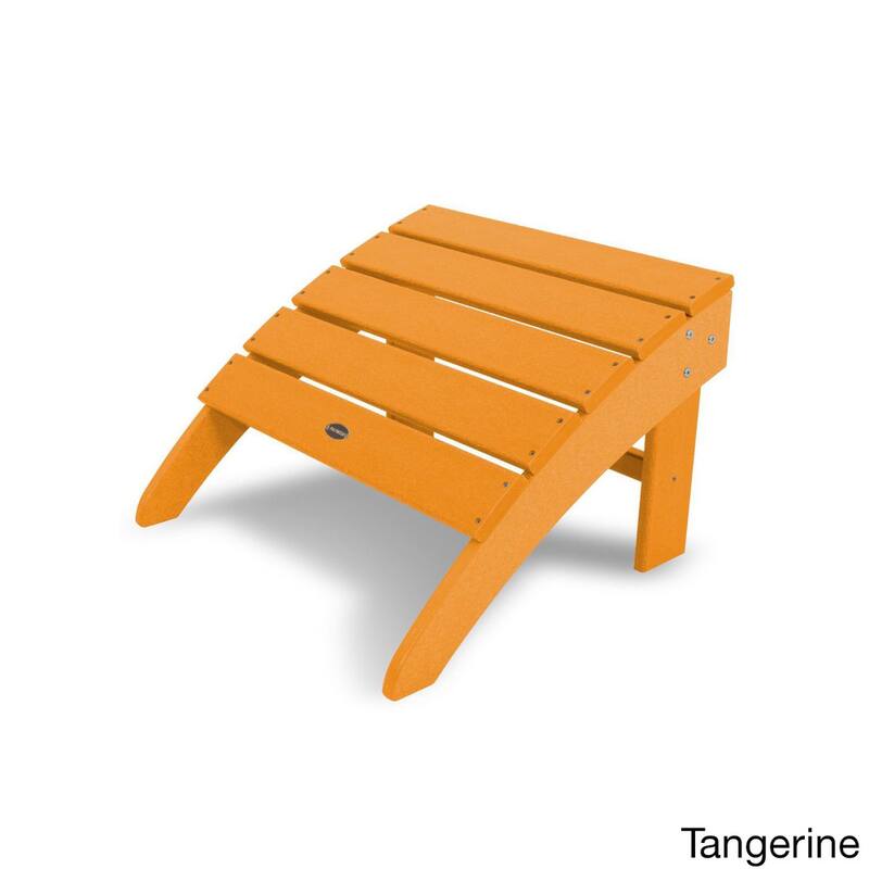 POLYWOOD South Beach Adirondack Chair Ottoman - Tangerine