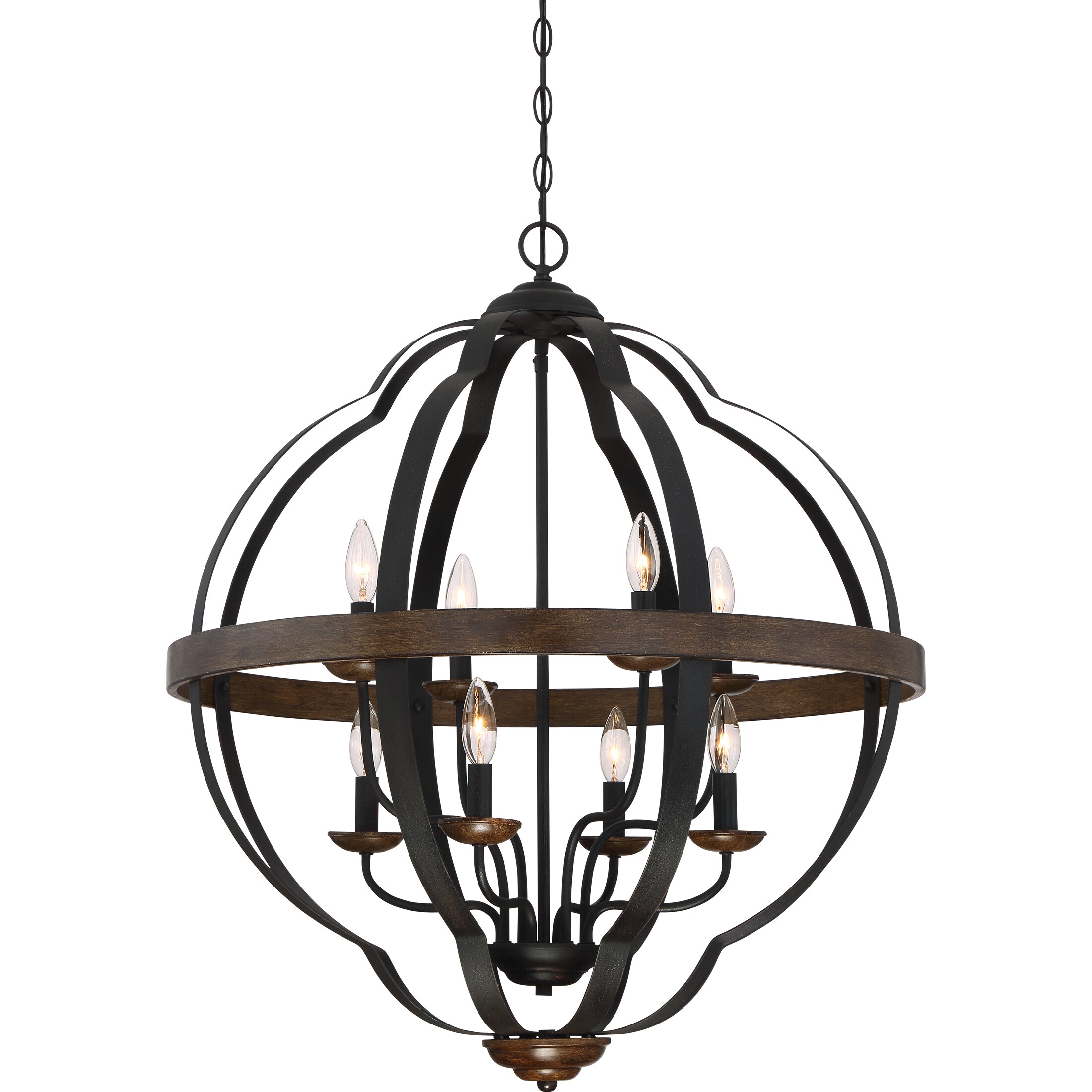 Quoize Siren Cage Mercado Black Finish 8-light Chandelier (Extra Large) - Chandeliers For Bedrooms by Overstock.com
