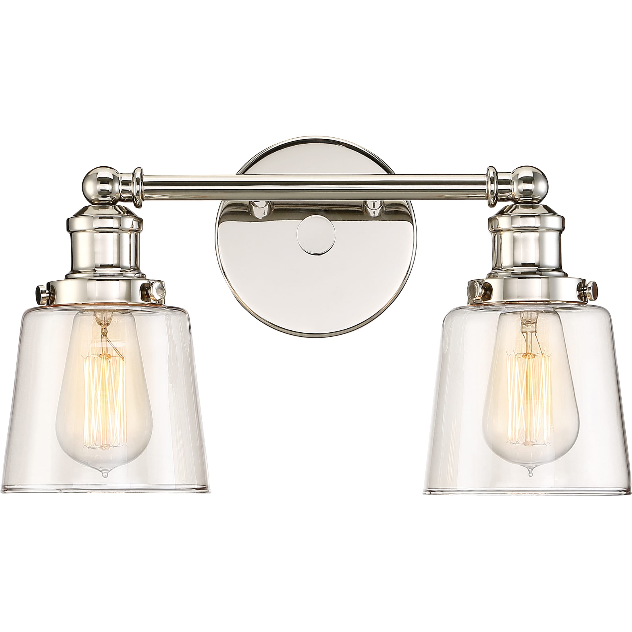 Quoizel Union Nickel Steel 2 Light Bath Fixture Free Shipping Quoizel Union Nickel Steel 2 Light Bath Fixture