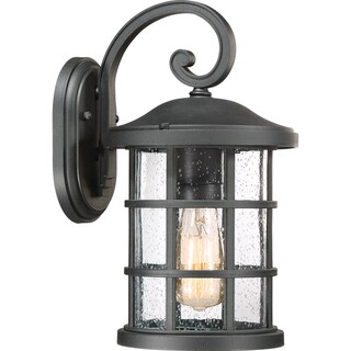 Quoizel Crusade Earth Black Finish Medium Wall Lantern