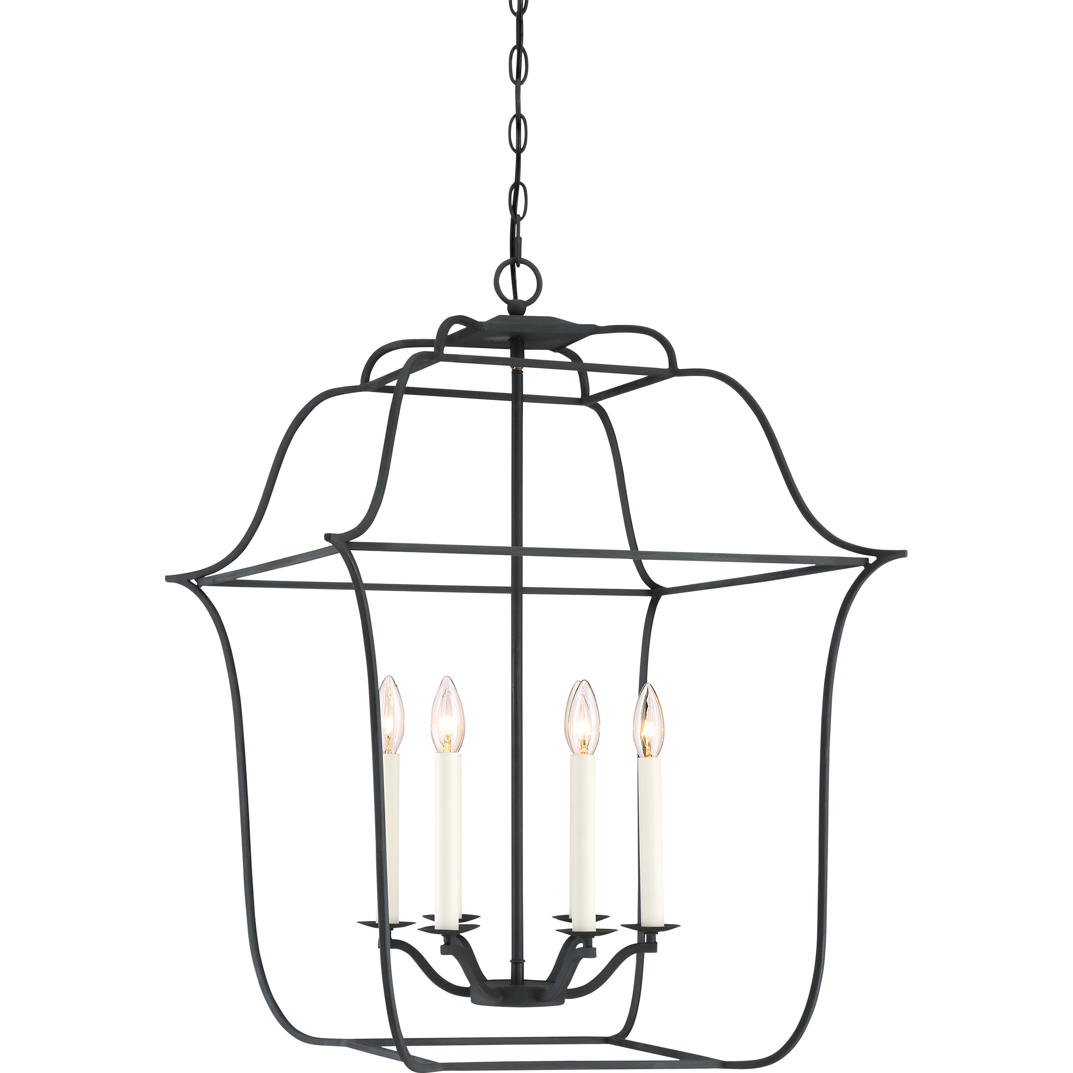 The Gray Barn Old Station Yard Ebony Steel Cage Chandelier (Extra Large) - Chandeliers For Bedrooms by Overstock.com
