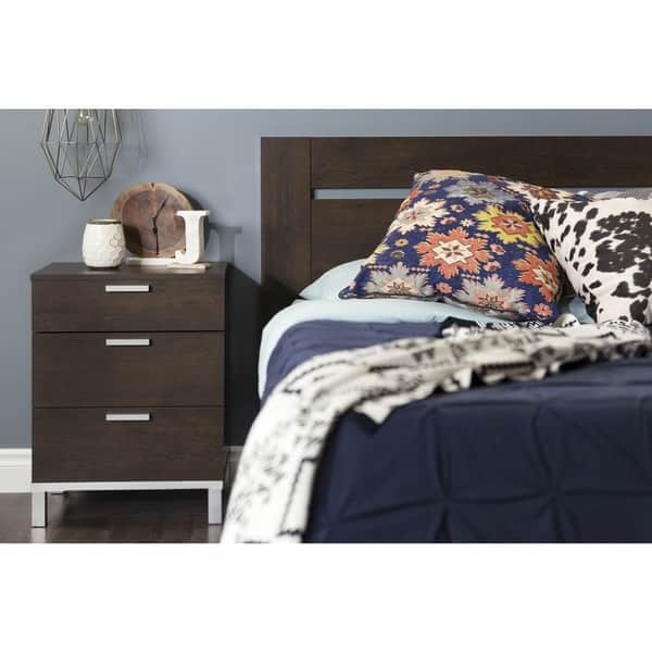 Shop South Shore Flexible Nightstand With Charging Station And Drawers Overstock 13915143