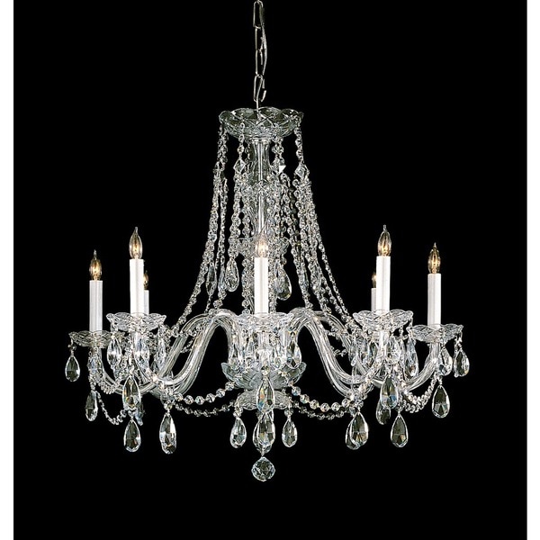 Crystorama Traditional Crystal Collection 8 Light Polished Brass Crystorama Traditional Crystal Collection 8 Light Polished Brass Swarovski Strass Chandelier