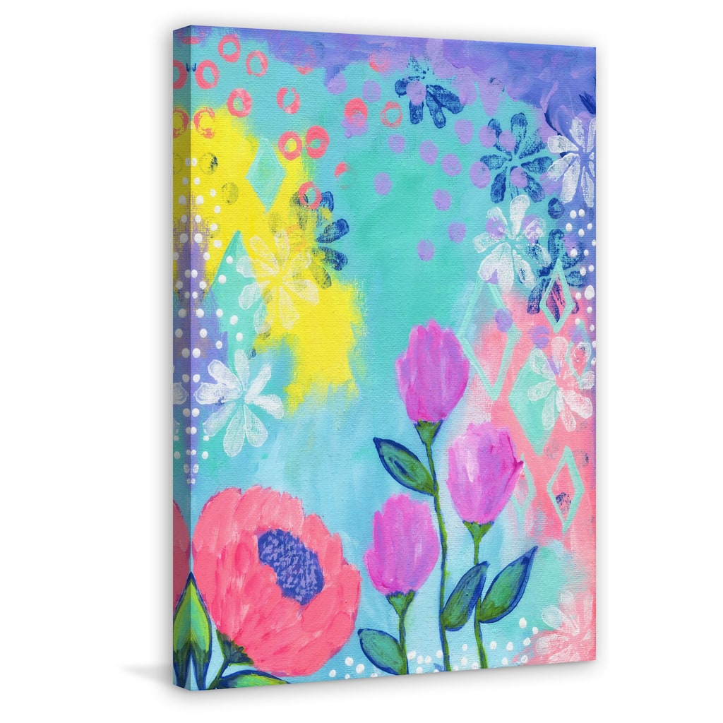 Marmont Hill - 'Lenas Garden' by Jill Lambert Painting Print on Wrapped Canvas - Multi-Color