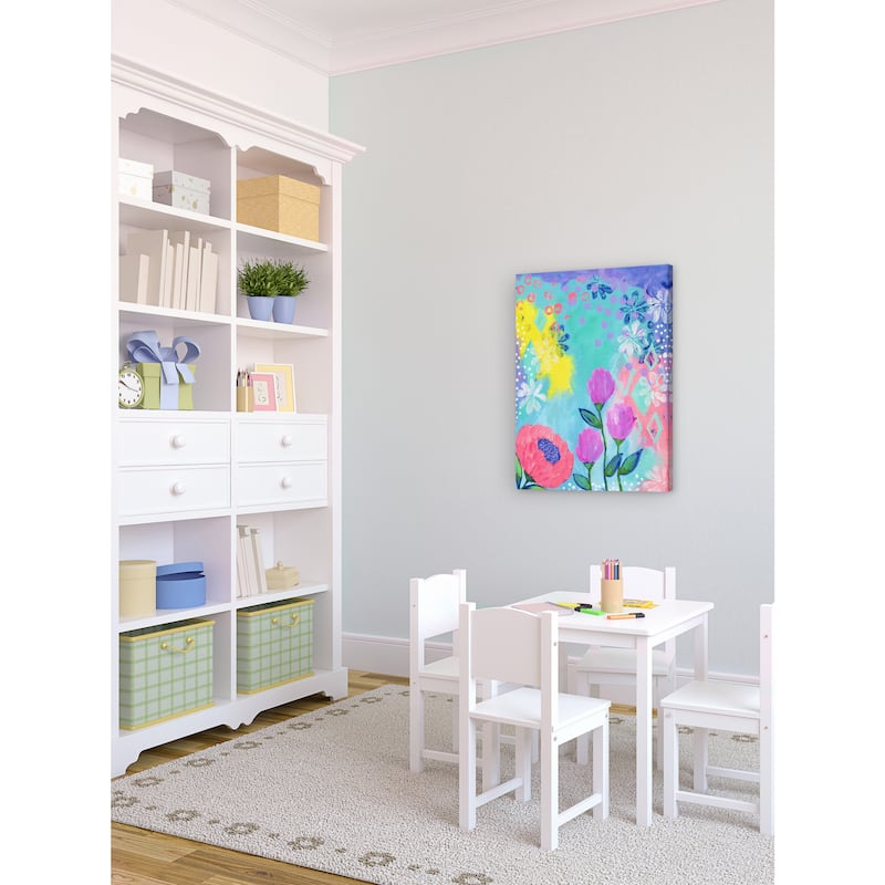 Marmont Hill - 'Lenas Garden' by Jill Lambert Painting Print on Wrapped Canvas - Multi-Color