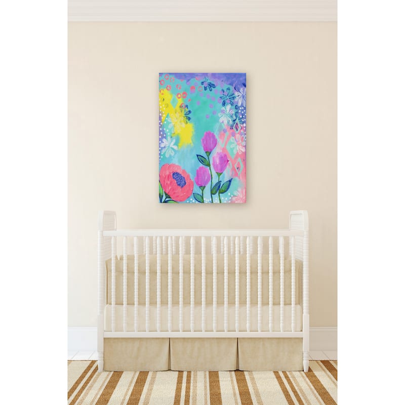 Marmont Hill - 'Lenas Garden' by Jill Lambert Painting Print on Wrapped Canvas - Multi-Color