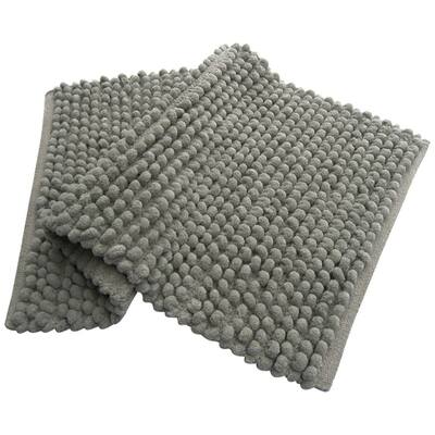 Plush Solid Pebbles 21x34 Bath Rug