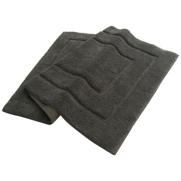 Benzara Classic Platinum Grey Bath Rug (27 Inches x 47 Inches)
