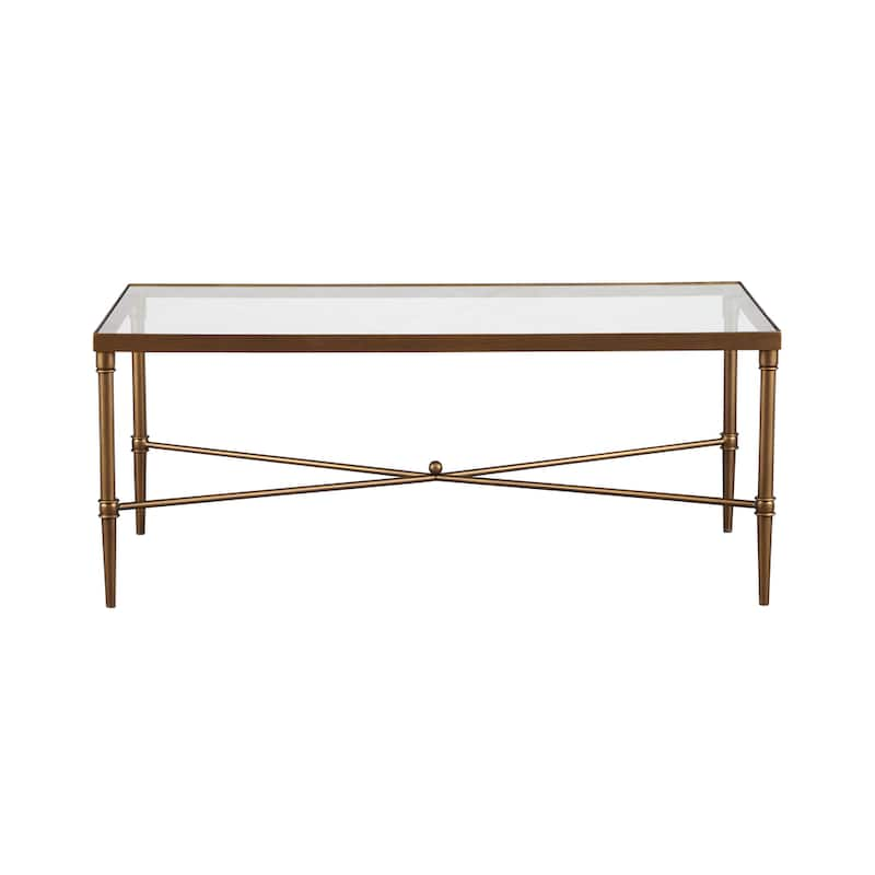 Madison Park Signature Porter Modern Glam Bronze Finish Coffee Table