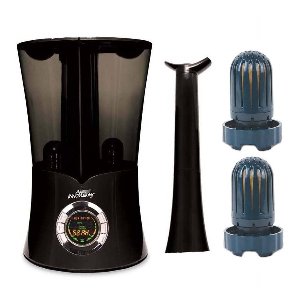 Air Innovations MH-801B-BLK Humidifier Black w/ 2 pk Demineralization Filters