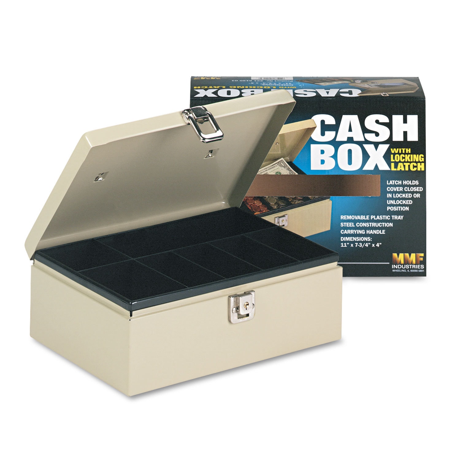 STEELMASTER Cash Box With Safety Latch 4 3/8" x 10 1/4" x