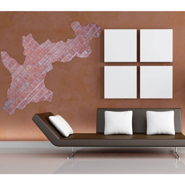 Shop Full color Brick wall sticker, Decal Brick wall, wall ...