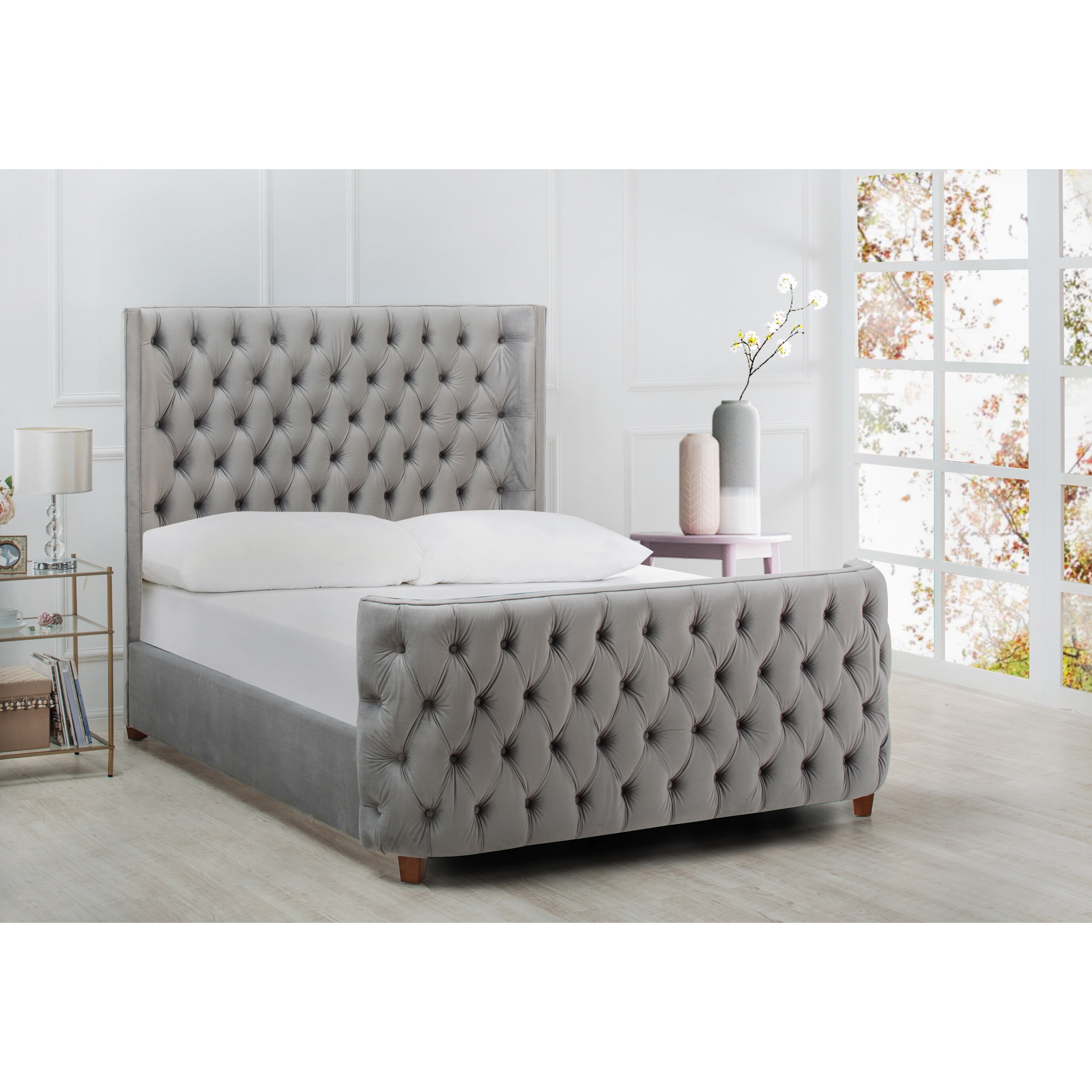 Jennifer Taylor Brooklyn Tufted Headboard Bed Free Shipping Jennifer Taylor Brooklyn Tufted Headboard Bed