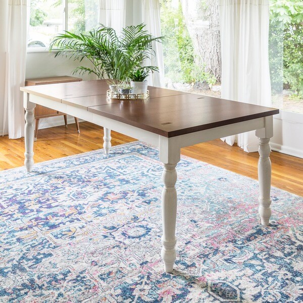 60 Turned Leg Dining Table Bourbon White Brown 74 60 Turned Leg Dining Table Bourbon White Brown 74