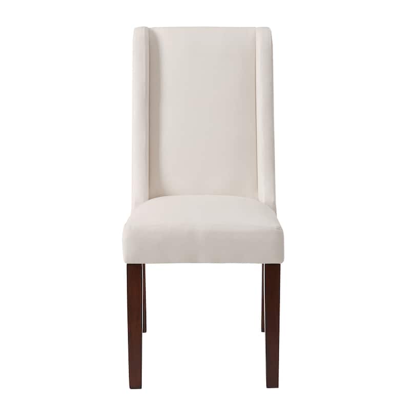 Madison Park Victor Cream Wing Dining Chair (Set of 2) - 18.5"W x 27"D x 39.25"H (2)
