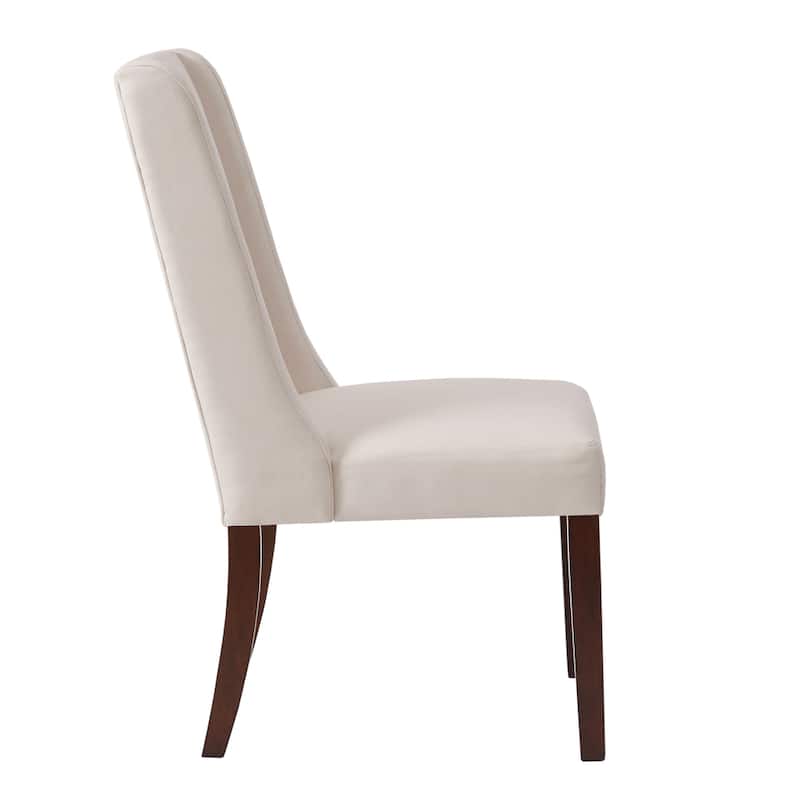 Madison Park Victor Cream Wing Dining Chair (Set of 2) - 18.5"W x 27"D x 39.25"H (2)