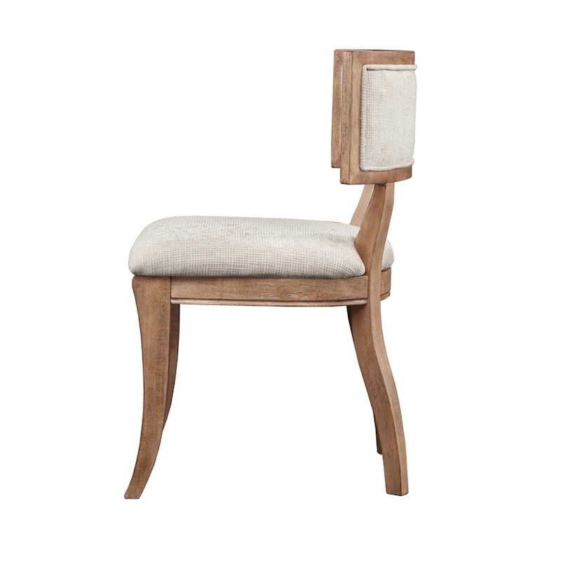 Madison Park Signature Marie Upholstered Split-Back Dining Chairs with Curved Wood Frame (Set of 2)