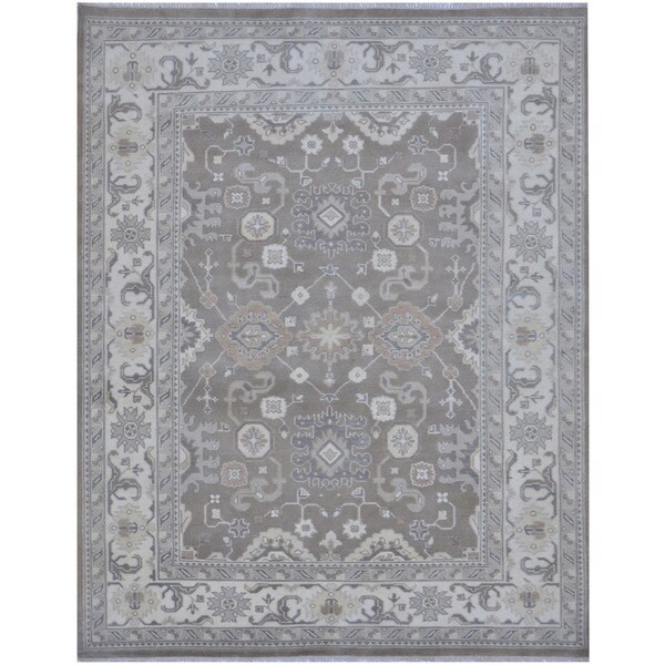 Handmade One-of-a-Kind Oushak Wool Rug (India) - 8'1 x 9'10