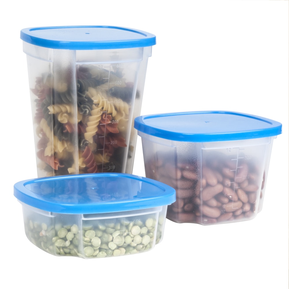 Chef Buddy 54-Piece Food Storage Container Set with Air Tight Lids, pc, Blue