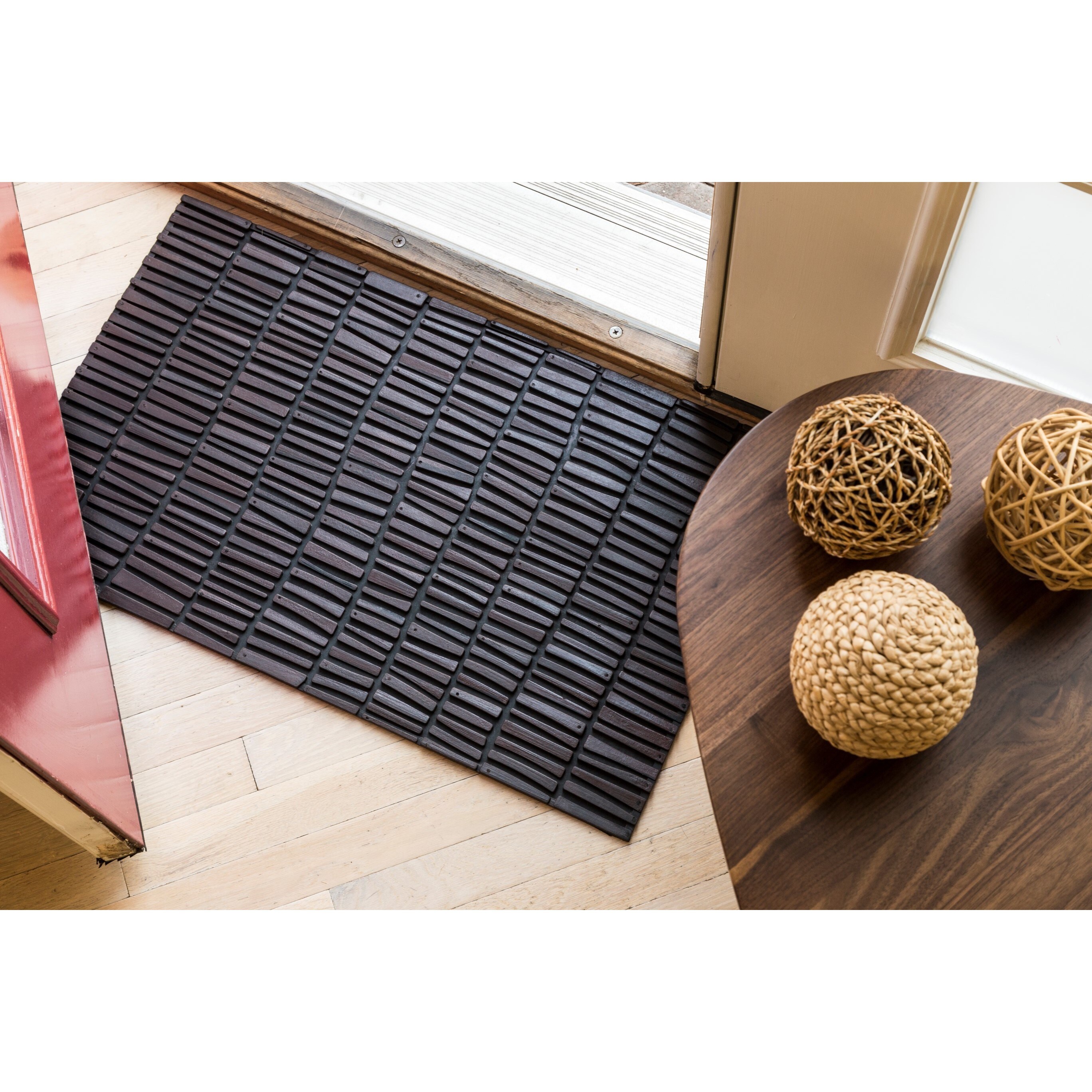 Shop Wood Wall Recycled Rubber Doormat Free Shipping On Orders