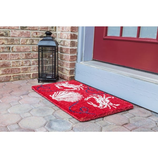 Embossed Modern Natural Coco Coir Non-slip Welcome Door Mat for Home  Entryway Entrance, Indoor Outdoor Front Door, Outside Porch, Decor Gift 