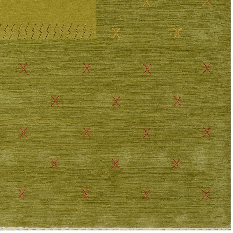Handmade Gabbeh Wool Rug (India) - 8' x 10'