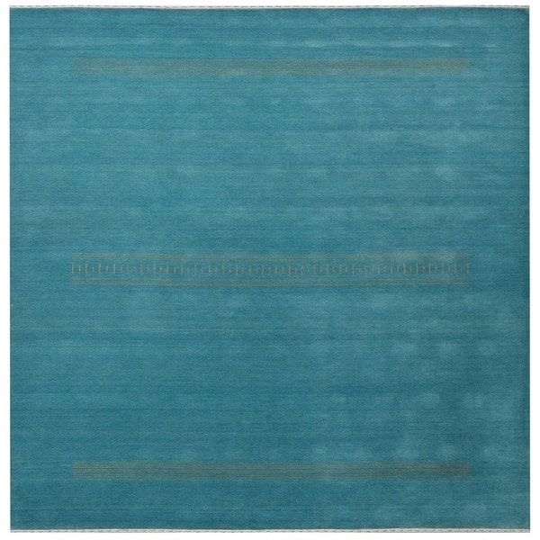 Handmade Gabbeh Wool Rug (India) - 8' x 8'. Opens flyout.