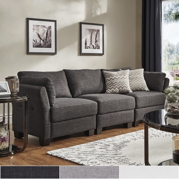 Elize Modern Linen Fabric Sofa by iNSPIRE Q Bold - Overstock - 13928926