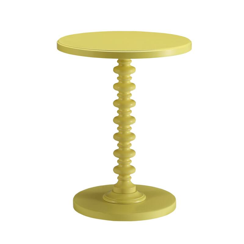Acme Furniture Acton Round Spindle Accent Table - Yellow