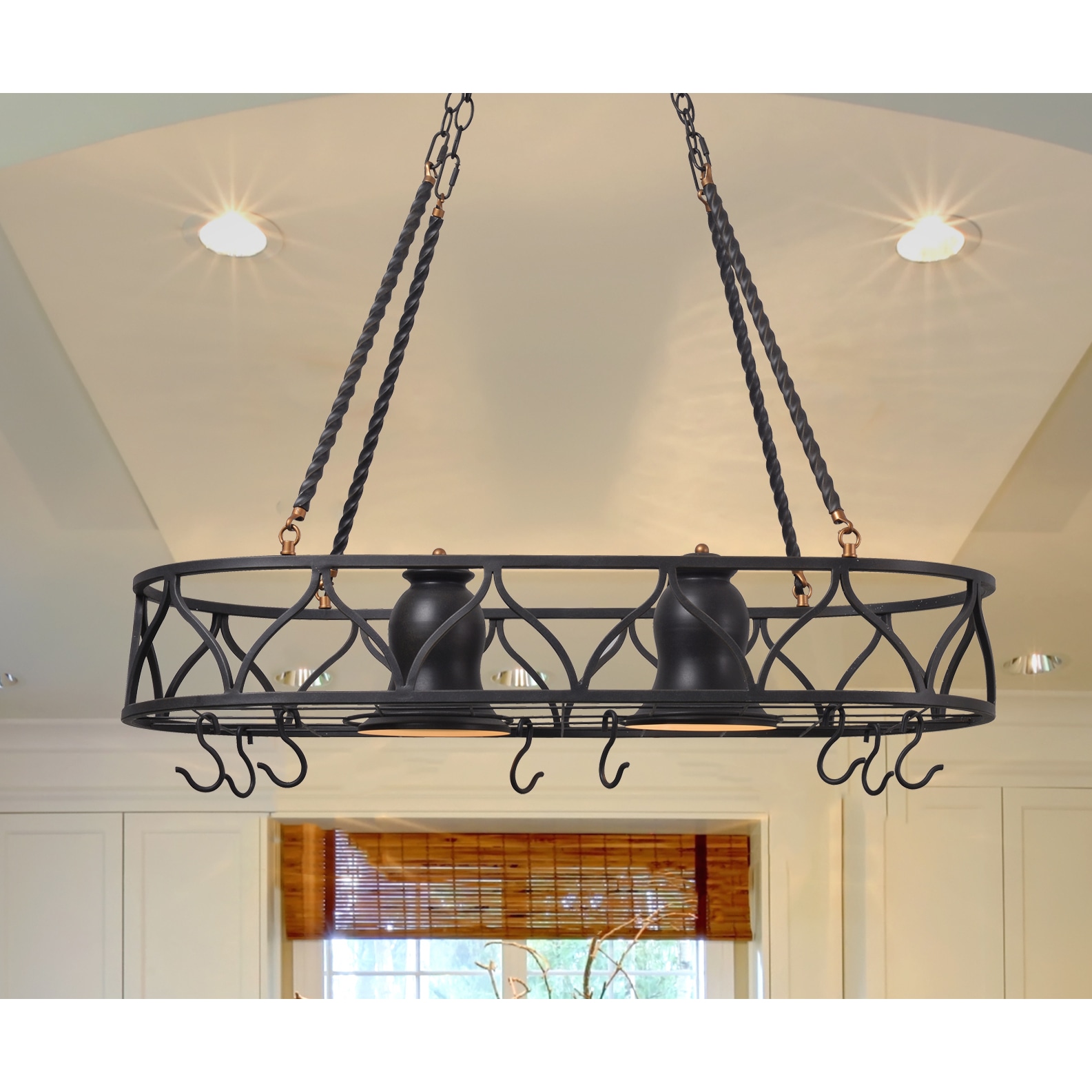 Hammond 2 Light Pot Rack Chandelier - Chandeliers For Bedrooms by Overstock.com