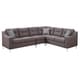 preview thumbnail 2 of 9, Carson Carrington Holmsbu Grey Linen Tufted 4-piece Sectional