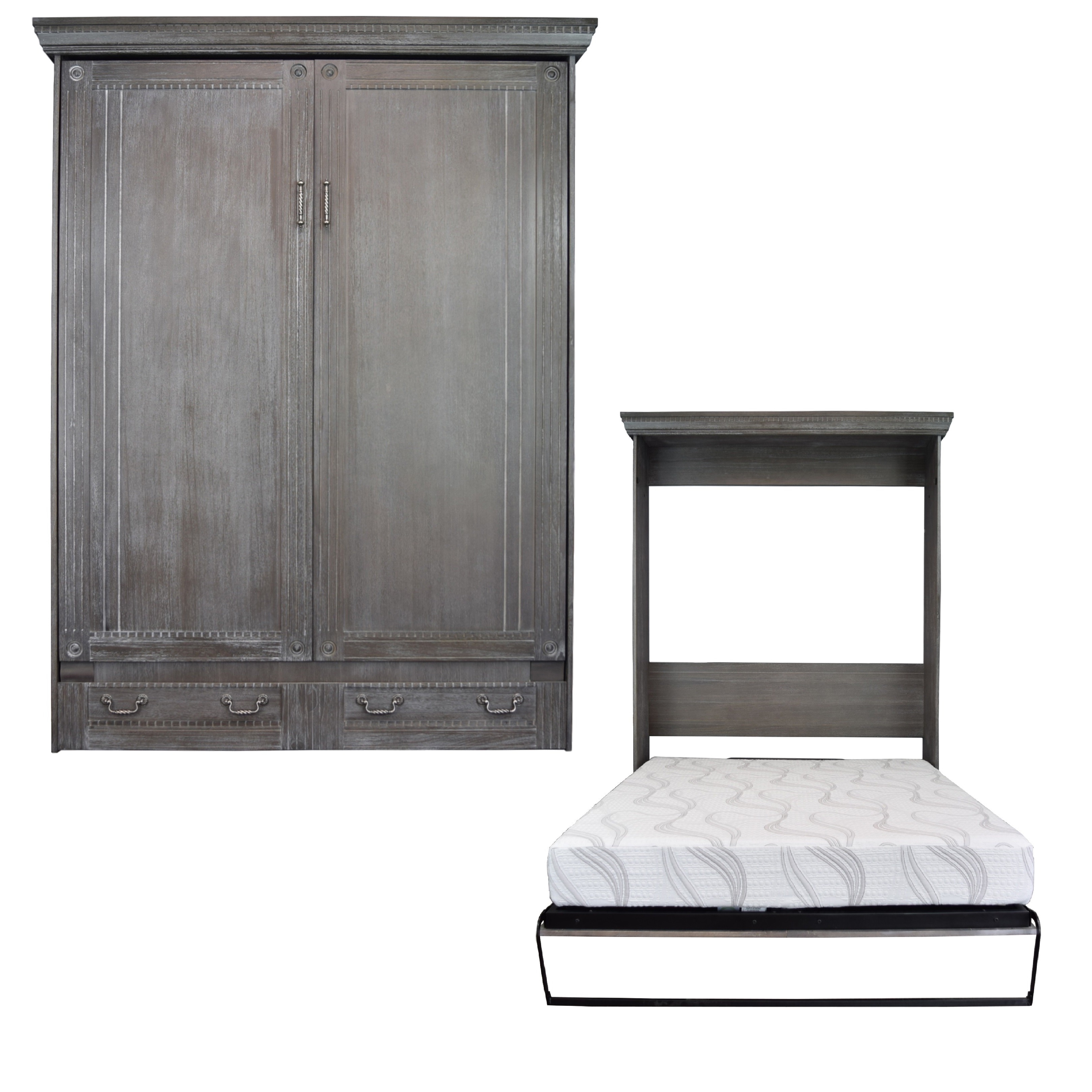 Empire Charcoal Wash Queen Size Murphy Bed 13930227 Charcoal Wash Queen Size Murphy Bed