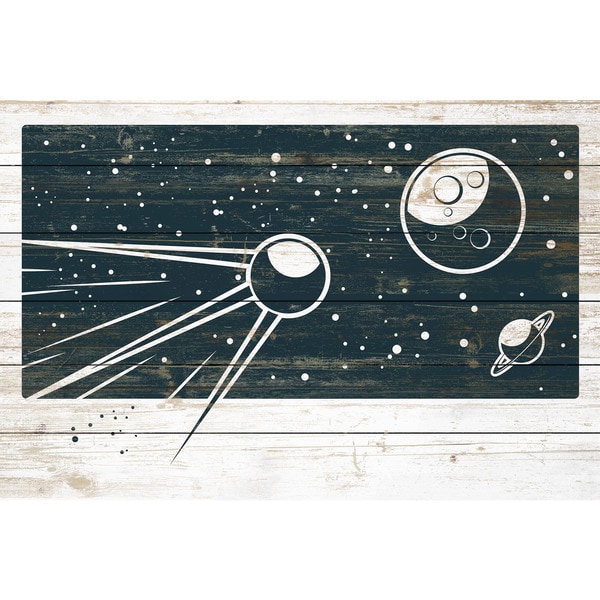 Marmont Hill - Handmade Sputniks Orbit Painting Print on White Wood