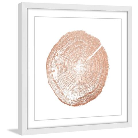 Marmont Hill - Handmade Log Cutout Rose Gold Framed Print