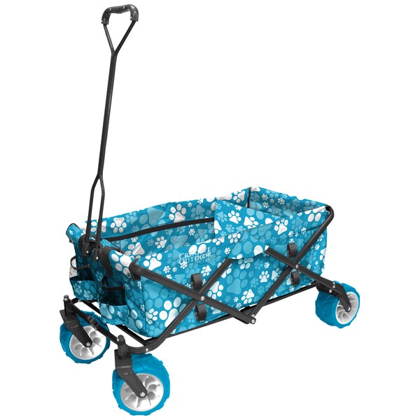 Fold Wagon All Terrain Blue Paw Print