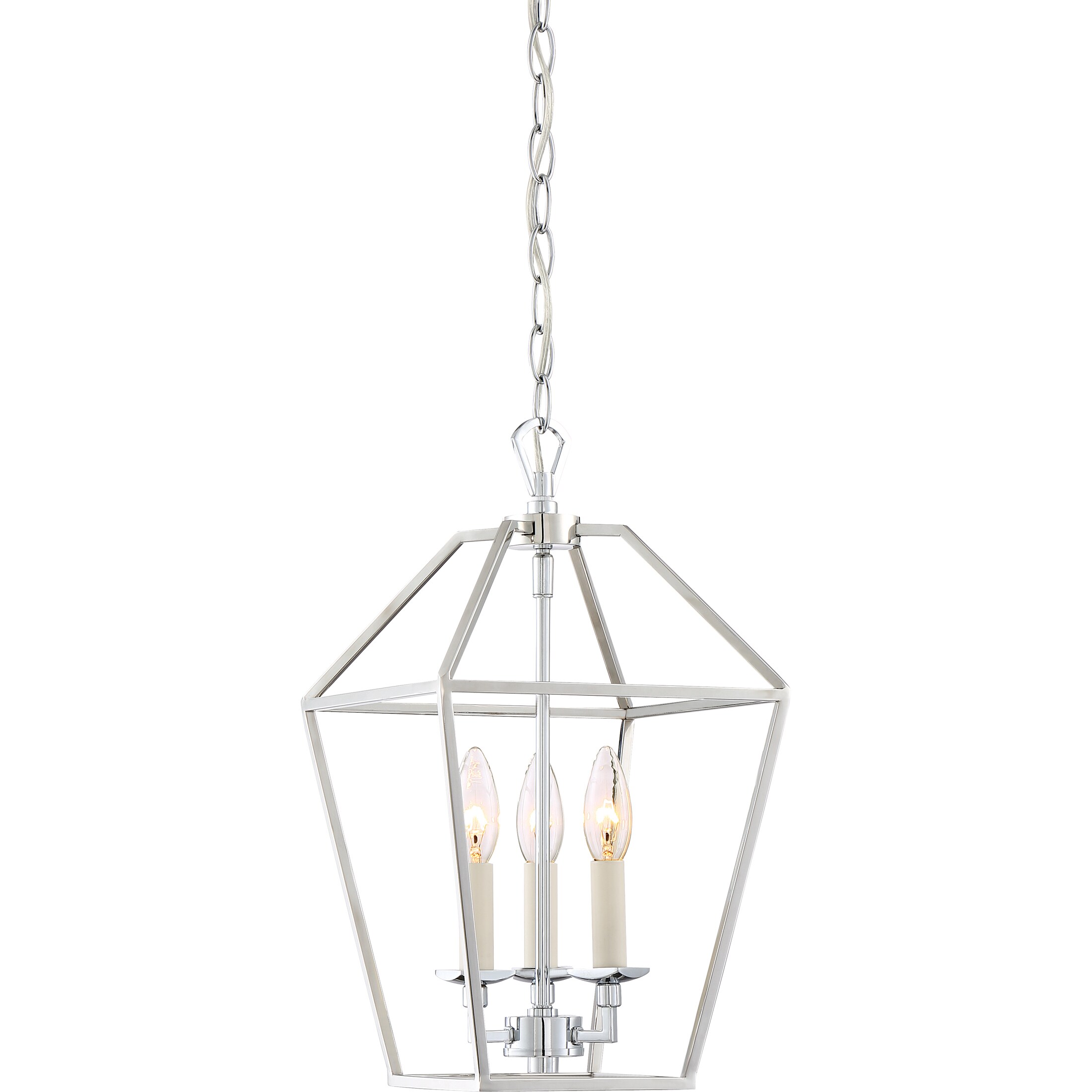 Quoizel Aviary Cage Polished Nickel Finish Steel 3-light Chandelier (Extra Large) - Chandeliers For Bedrooms by Overstock.com