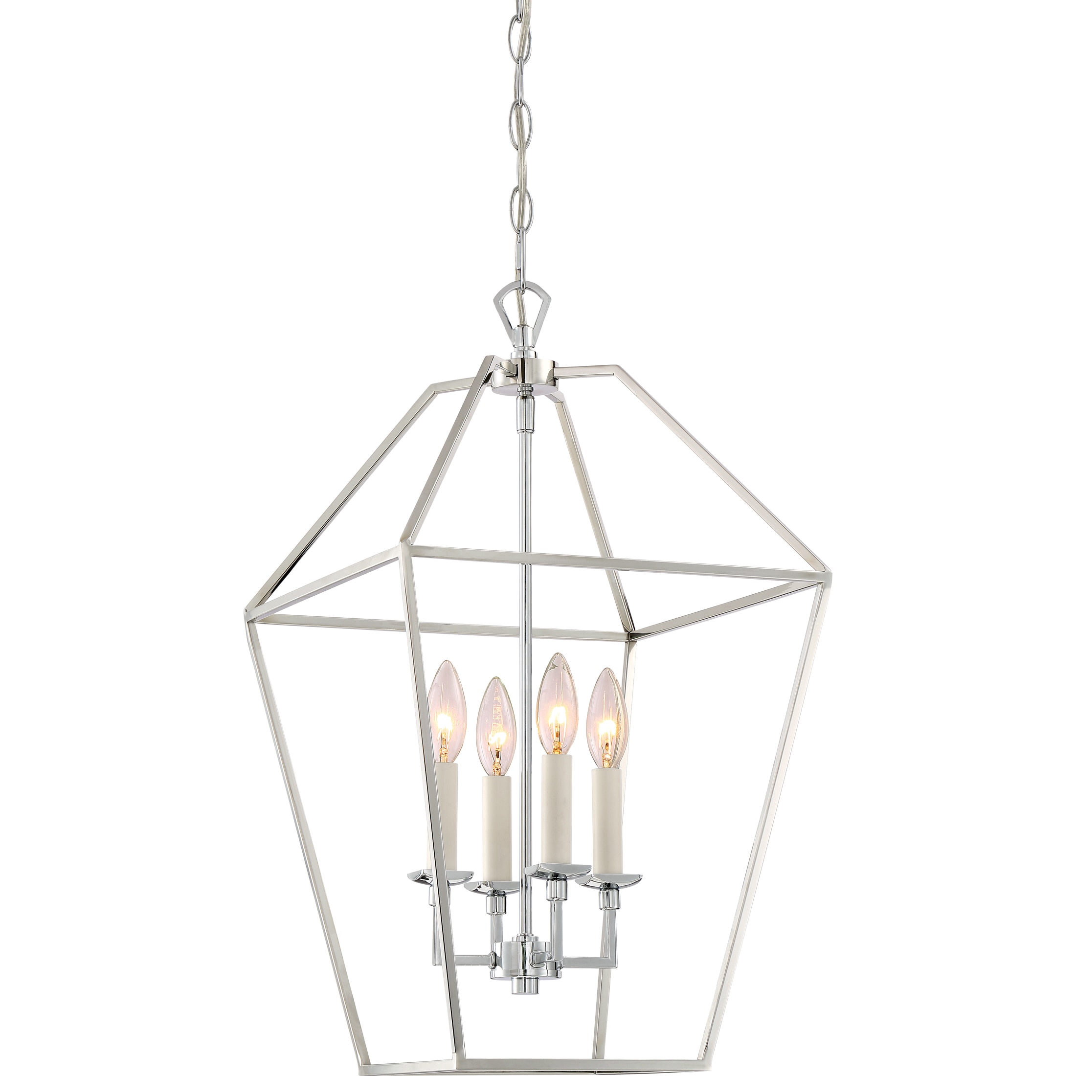 Quoizel Aviary Cage Polished Nickel Finish Steel 4-light Chandelier (Extra Large) - Chandeliers For Bedrooms by Overstock.com