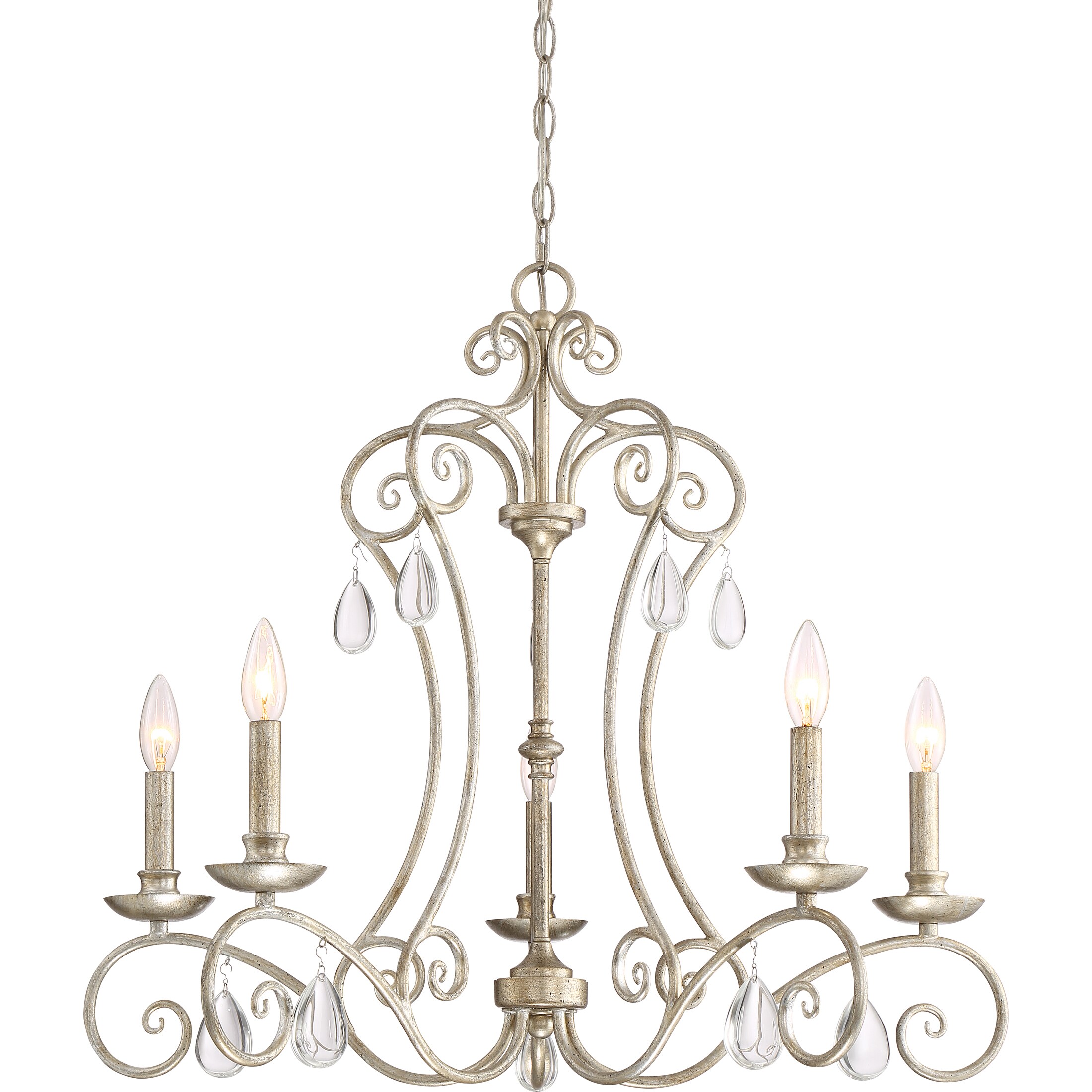 Quoizel Chantelle Gold Steel 5-light Chandelier (Large) - Chandeliers For Bedrooms by Overstock.com